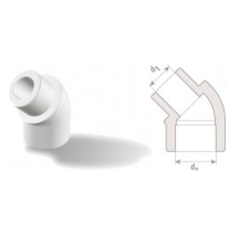 Fırattherm Kuyruklu Dirsek 45° Ø25 mm
