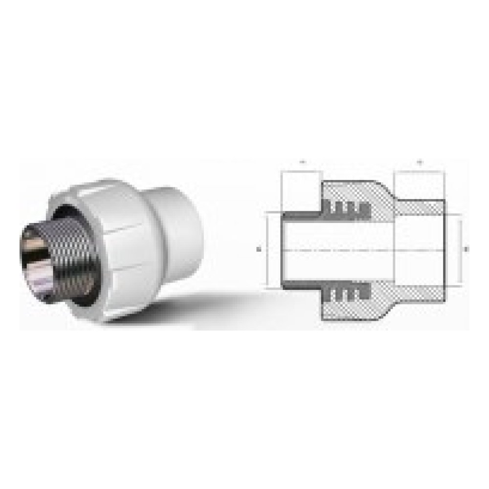 Fırattherm Dış Dişli Rakor 1/2" Ø25 mm