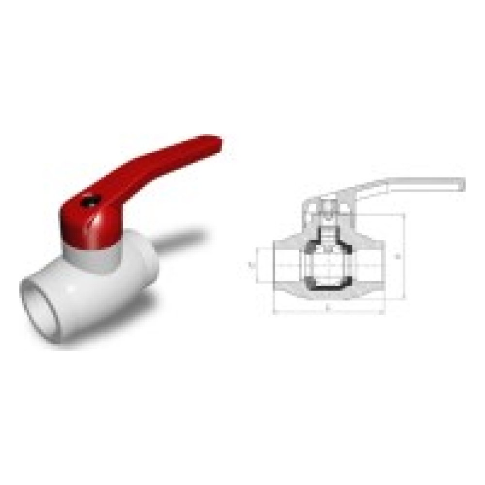 Fırattherm Uzun Tip Küresel Vana 1/2" Ø20 mm