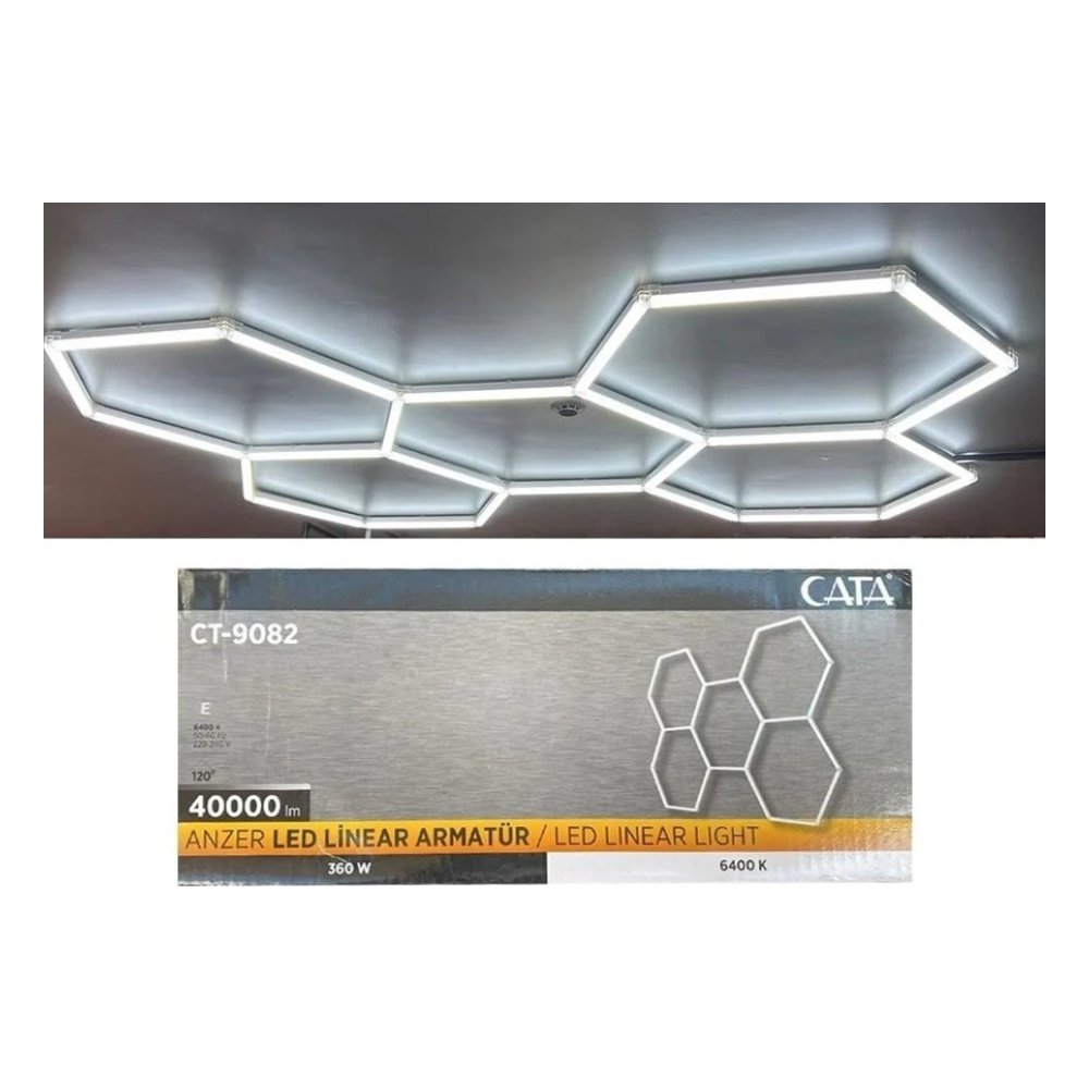 Cata CT-9082 Anzer LED Lineer Armatür Beyaz Işık 220V Dahili LED 44 cm Yükseklik ve Aşağı Işık Yönü