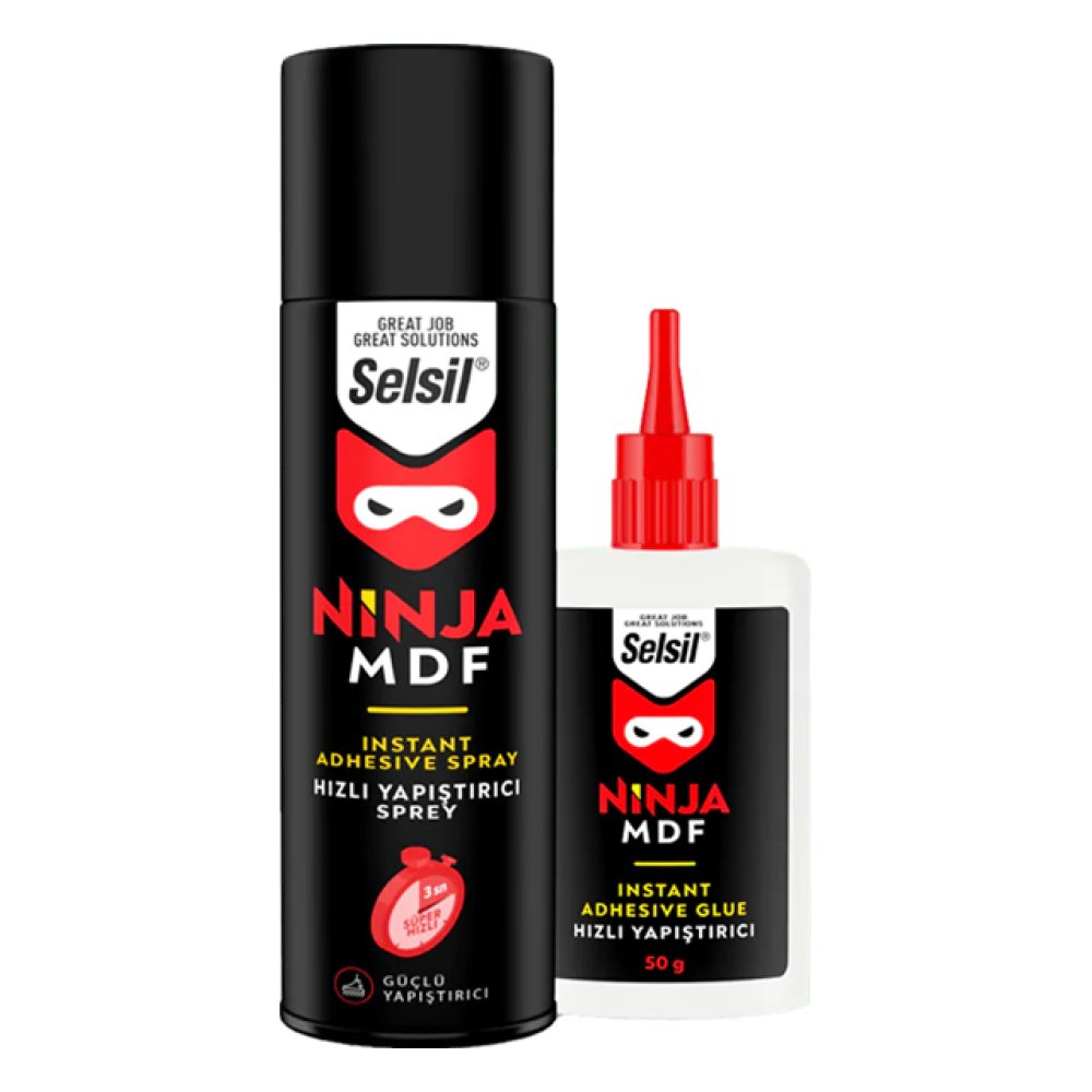 Selsil Ninja MDF Hızlı Yapıştırıcı 200 ml+50 gr