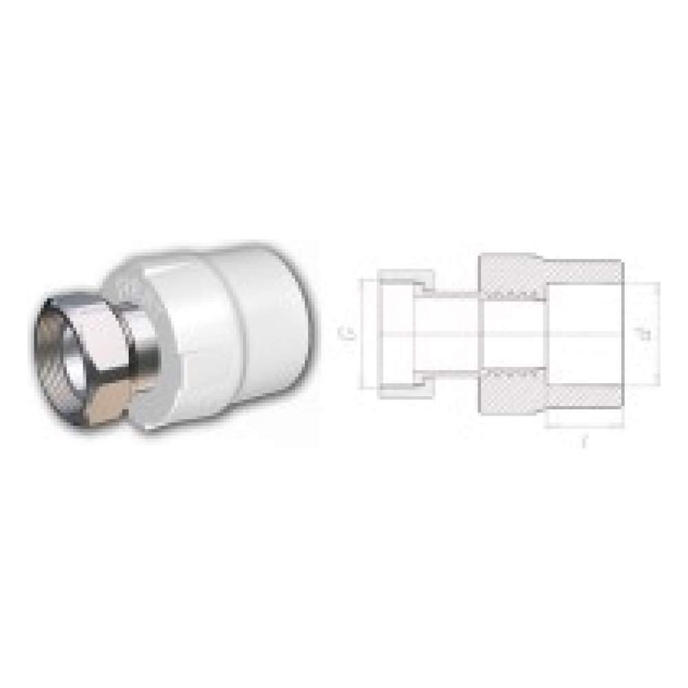 Fırattherm Döner Başlı Rakor 1/2" Ø20 mm