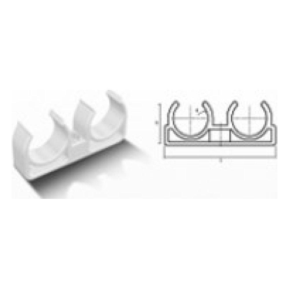Fırattherm Çiftli Boru Kelepçesi Ø25 mm