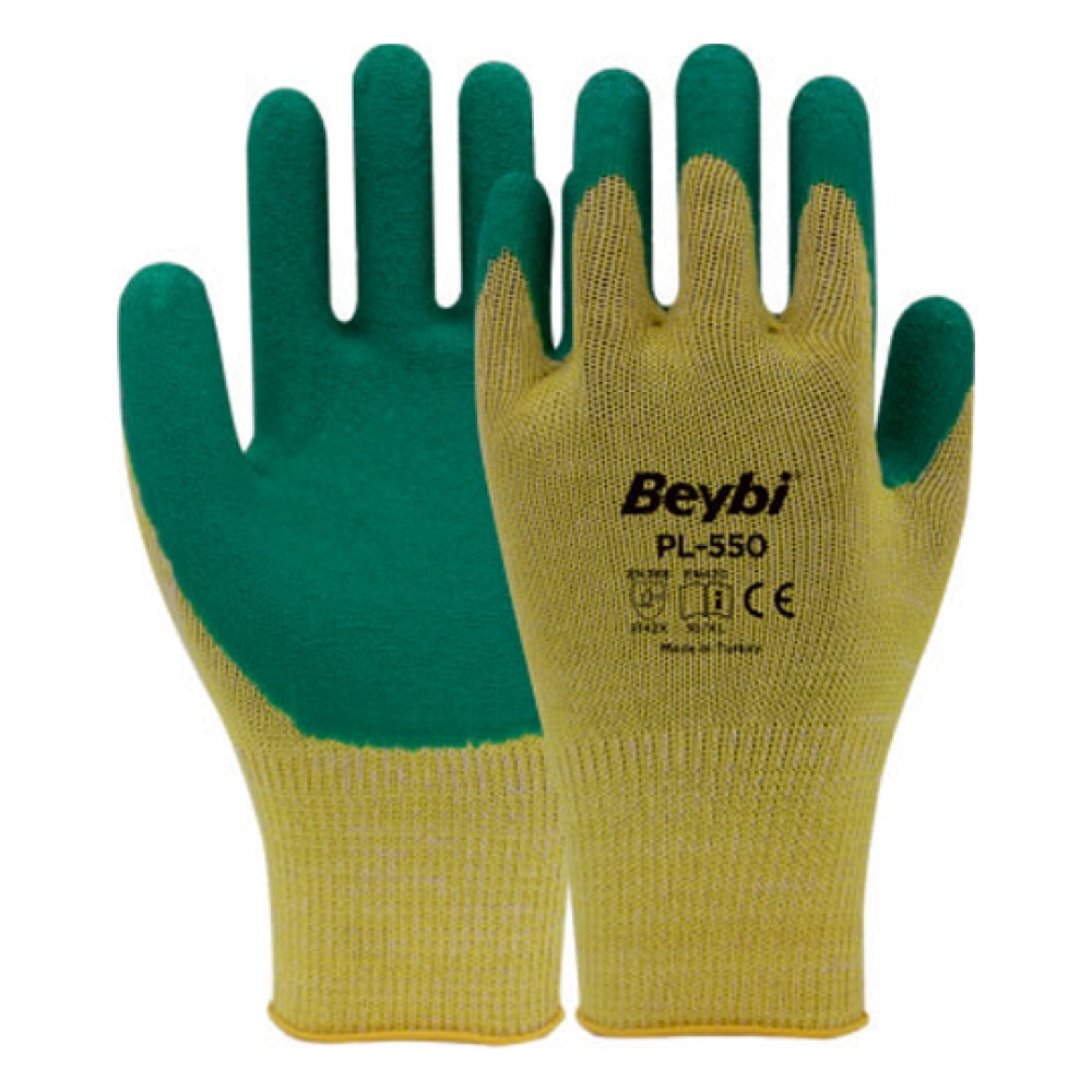 Beybi Polyester Örgülü Eldiven Yeşil Pl-550 No:10