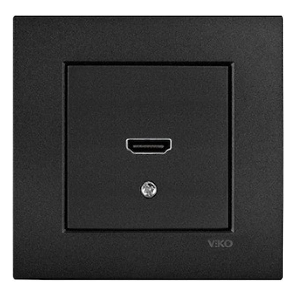 Viko Novella HDMI Priz Siyah - Çerçevesiz