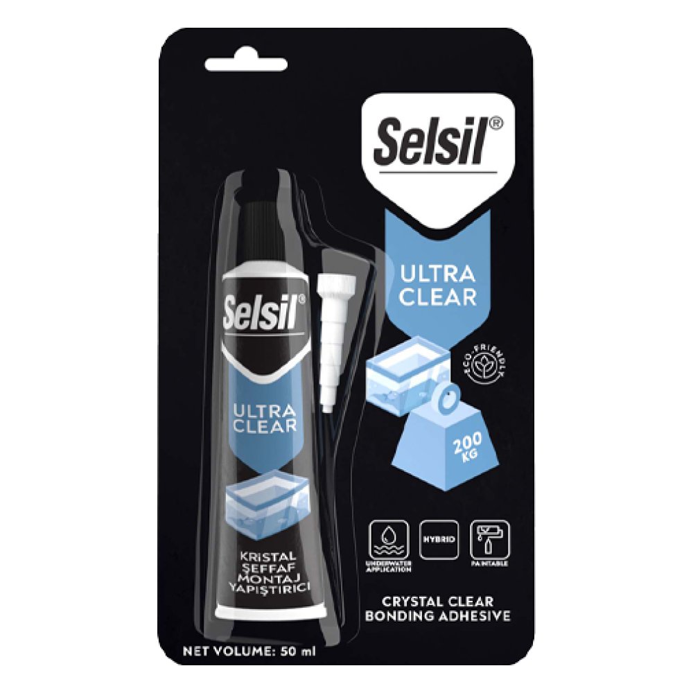 Selsil Ultra Clear Hibrit Şeffaf Tüp Yapıştırıcı