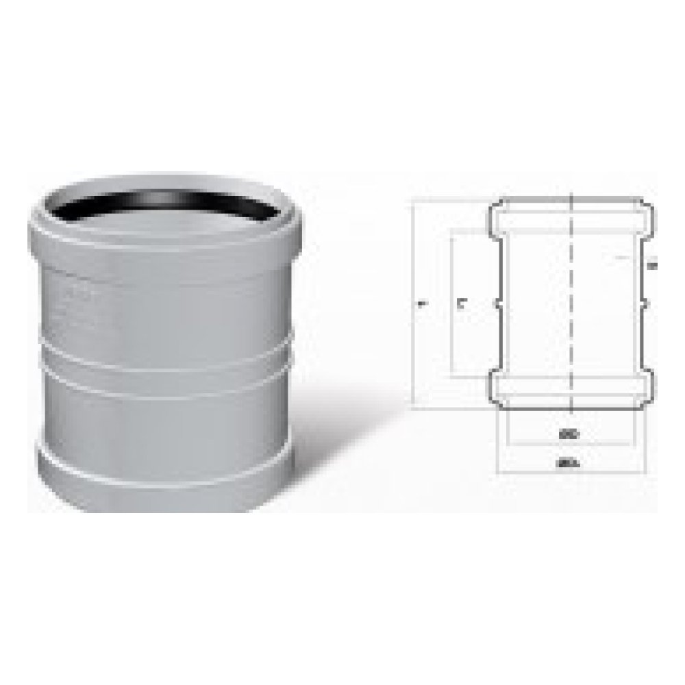 Dublex Atık Su Kayar Manşon Ø50 mm