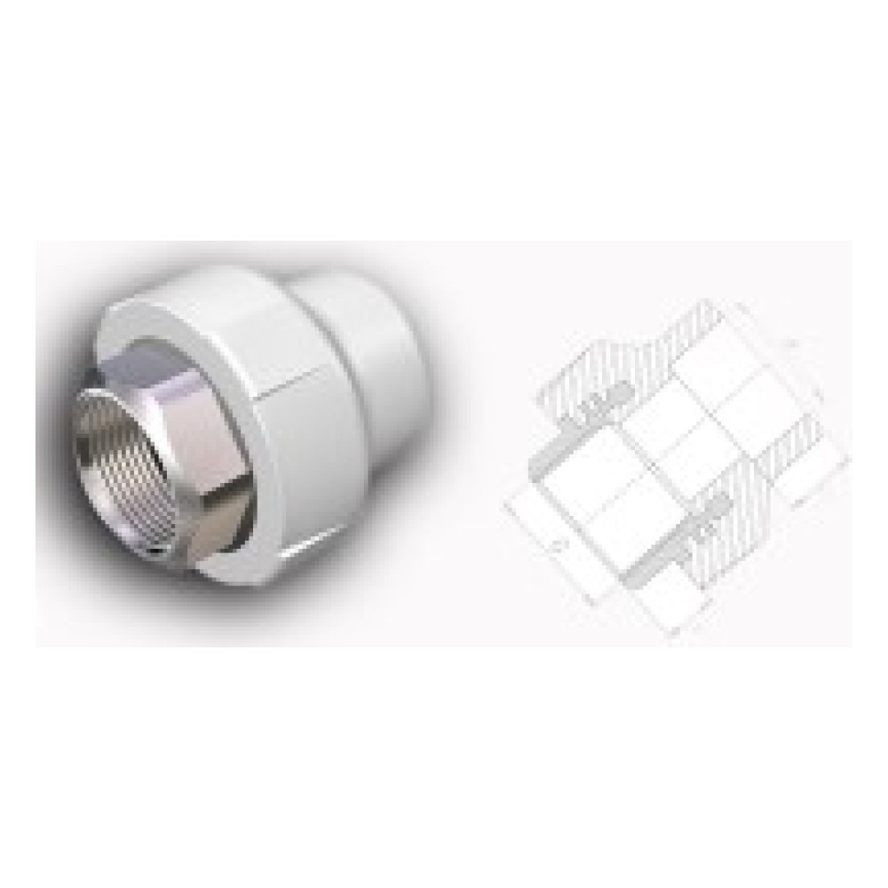 Fırattherm İç Dişli Oynar Başlıklı Rakor 1/2" Ø20 mm