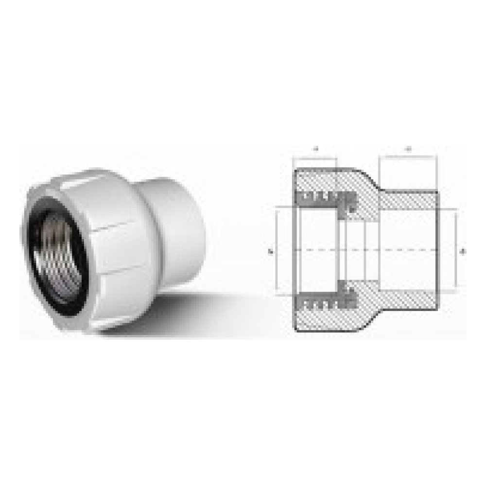 Fırattherm İç Dişli Rakor 1/2" Ø25 mm