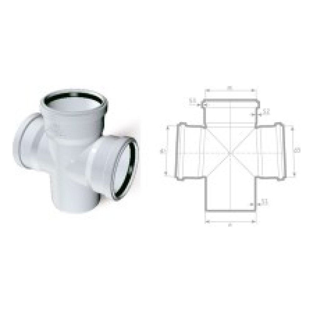 Dublex İstavroz Te Çatal Ø110 mm