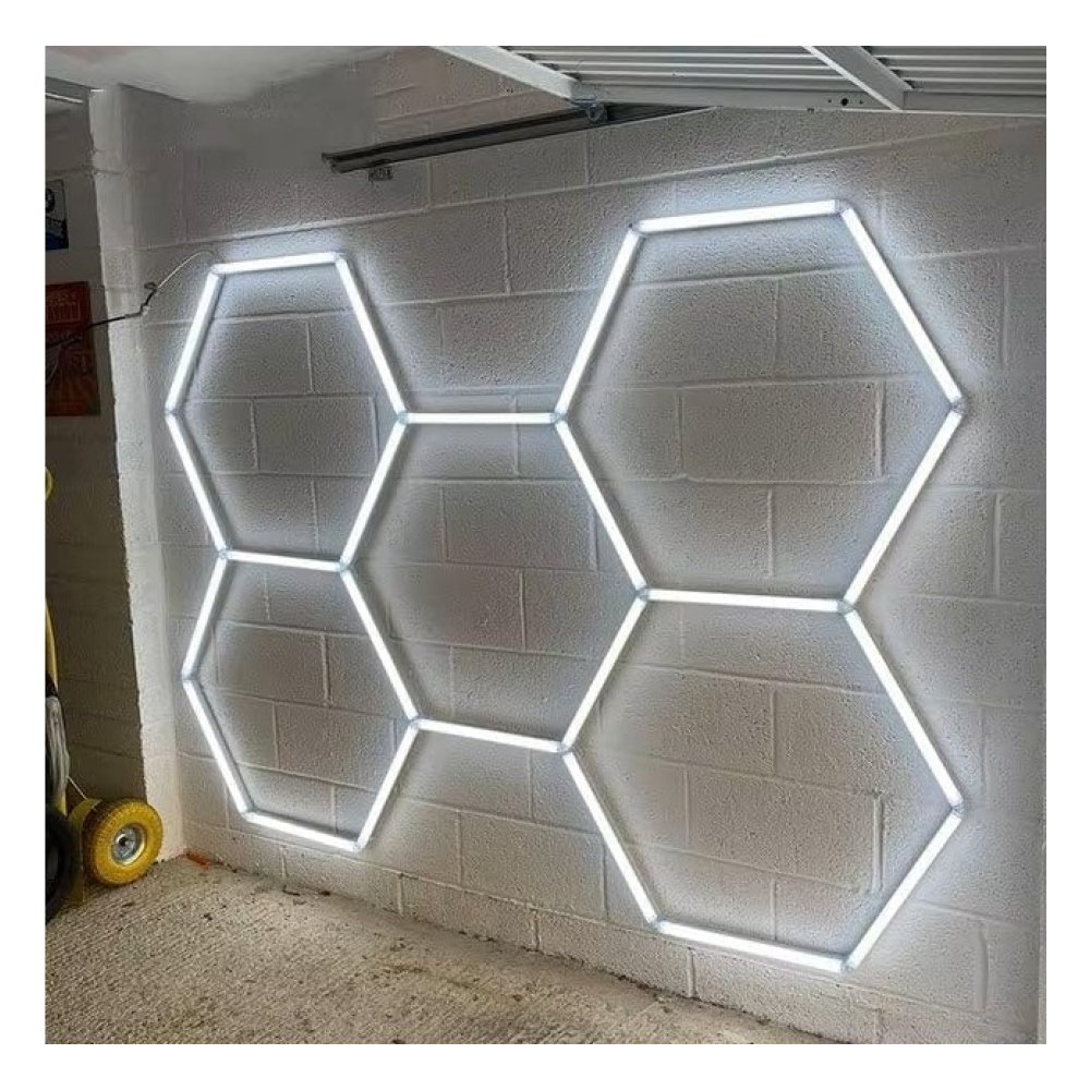CT-9082 Anzer 240W LED Lineer Hexagon Showroom Armatür Beyaz Işık 6400K Dekoratif Tavan Aydınlat