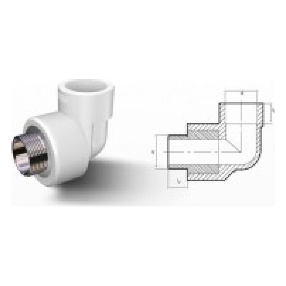 Fırattherm Dış Dişli Dirsek 1/2" Ø20 mm